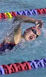 Junior Melissa Johnson won all three of her events Friday against Loyola Marymount and Cal Poly.