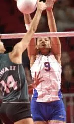 Sophomore outside hitter Tuli Peters leads the team defensively as she is tops in digs and blocks while being third in kills.