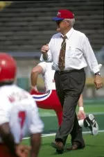 Jim Sweeney patrolled the Bulldog sidelines for 19 seasons racking up a school record 143 wins.