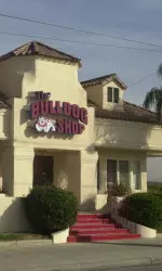 The Bulldog Shop is located on the corner of Cedar and Barstow.
