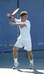 Greg Shearer knocked off a ranked player in singles for the third time this year in his three-set victory at No. 1 against BYU.