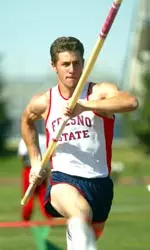 Junior Russell Weaver (Clovis, Calif.) won the pole vault with a career-high mark of 17-1.