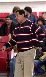 Head coach Dennis DeLiddo watched his wrestlers upset No. 25 Wyoming 18-17 on Friday night.