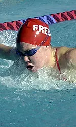 Junior Kristin Leon and the Bulldogs are in sixth place after the first day of the 2004 WAC Swimming and Diving Championships.