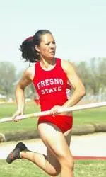 Annie Malaythong tallied a personal-best indoor mark of 12-2.50 (3.72m) to take fourth place in the pole vault.