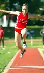 Senior Jenny Moore recorded a 38-2.75 (11.65m) in the triple jump to finish eighth.