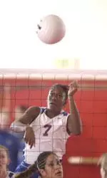 Senior middle blocker Tiffany Bishop collected 15 kills and had five blocks in the 'Dogs four-game loss to Oral Roberts in the championship match of the Fresno State Invitational.