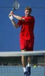 Jakub Cech improved to 4-0 in both singles and doubles with victories Saturday in Fresno State's doubleheader sweep.