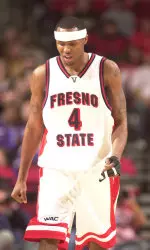 Donovan Morris had 14 points off the bench in Fresno State's 74-63 loss at SMU on Thursday night.