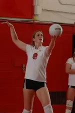 Junior Alison Pitton made 19 kills, averaging 6.33 kills per game.