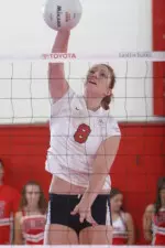 Alison Pitton made five of her 29 kills in the final game while hitting .404 on the match.