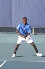 Junior Charles Irie teamed with senior Sergiu Modoc for two wins in doubles at the ITA Northwest Regionals.