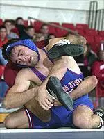 Three-time National Champion Stephen Abas was one of the many Bulldog wrestling greats at the alumni match.