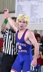 Garrett Spooner started a Fresno State run of wins with a pin over Eric Melgares