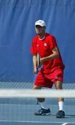 Sergiu Modoc (pictured) and Jakub Cech have combined to go 8-3 at No. 1 doubles heading into this weekend's matches at the Wathen Tennis Center.
