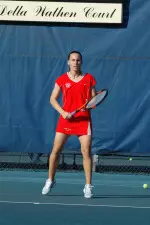 Katharina Winterhalter was named the WAC Women's Tennis Player of the Week for her solid performances in Fresno State's three victories last week.