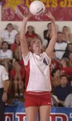 Robyn Keune moved into fourth place among all Fresno State setters with 2,322 assist in her career against William & Mary.