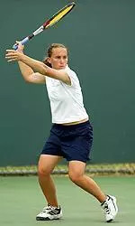 Senior Katharina Winterhalter lost in the singles final, but teamed with Lucia Sainz to win the doubles championship of the Bulldog Classic, Sunday at the Wathen Tennis Center.