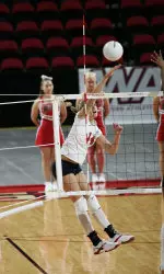 Freshman outside hitter Kori Hayes led the Bulldogs hitting .455 from the floor on five kills through 11 attempts.