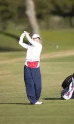 Brittany Cooley hit her first hole-in-one during practice rounds Sunday at the Omni Interlocken Golf Club.
