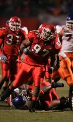 Defensive Tackle Jason Shirley and the Bulldogs travel to "The Blue" next week.