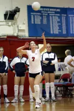 Alisha McKee led the Bulldogs tonight with nine kills.