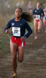 Senior Zinzi Evans finished third overall, just behind teammate Marissa McPhail.