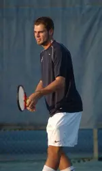 Senior Sergiu Modoc won in both singles and doubles Wednesday night at the Wathen Tennis Center.