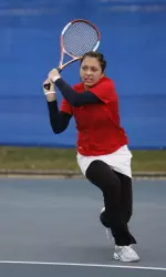 Freshman Magdalena Tokarska played big in a three set match that clinched the Bulldogs 4-3 victory over William and Mary.