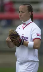 Senior outfielder Daisy Gaynor and her teammates will look to play a doubleheader tomorrow against New Mexico State after being rained out tonight.
