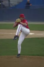 Sophomore Brandon Burke earned the save Friday with a dominant relief outing, pitching 3.2 scoreless innings, allowing one hit.