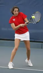 Freshman Melanie Gloria was dominant at the WAC tournament, winning all three of her singles matches.