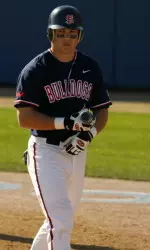 Kent Sakamoto hit two home runs and drove in six as the Bulldogs outlasted San Diego 9-8.