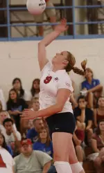 Lacey Gera added nine kills on a .312 hitting percentage in last night's match.