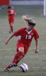 Sophomore Alison Sill put the 'Dogs in front with her first goal of the year, early in the second half.