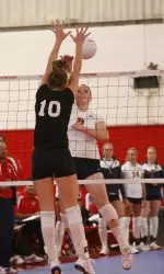 Lacey Gera led the Bulldogs with 18 kills.