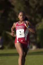 Senior Zinzi Evans has emerged into the Bulldogs' top runner this season. She never ran cross country in high school but hard work has yielded many dividends.