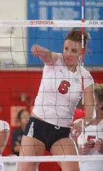 Nicole Sandino had eight kills on the night for the Bulldogs.