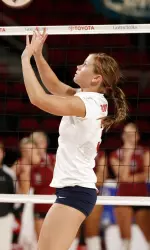 Tiffany Hess led the Bulldogs in assists in the exhibition match vs. Fresno Pacific.