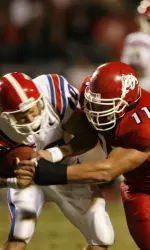 Senior defensive end Tyler Clutts got his 21st career sack in Saturday's shutout of San Jose State.