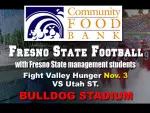 A food drive will be held the day of the Utah State football game on November 3.