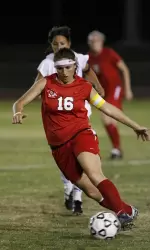 Senior Christina Gilbert and seven other seniors finished off their careers with a valiant effort in the WAC final on Sunday in Boise, Idaho.