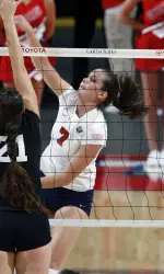 Senior Alisha McKee is the first Bulldog to reach 300 kills this season.