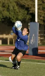 Freshman Kaity Revel earned All-WAC first-team status in her first year as the team's goal keeper.