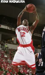 Fresno State's Eddie Miller leads the WAC in three point field goals, nearly four per game.