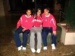 Tierre Wilson and Jaleesa Ross pose for a picture with Chantella Perera at the Westin hotel in LA.