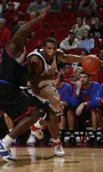 Quinton Hosley recorded a double-double Saturday night.