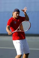 Freshman Mirko Zapletal clinched Fresno State's 6-1 win over Arkansas, Friday evening at the Wathen Tennis Center.