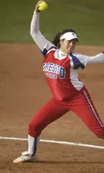 Sophomore pitcher Robin Mackin threw four scoreless innings, hit a solo homer and drove in another run on a two-out single.