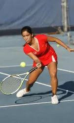 Sophomore Bruna Paes won in straight sets as the Bulldogs beat the Tigers 7-0 in the regular season finale, Saturday at the Wathen Tennis Center.